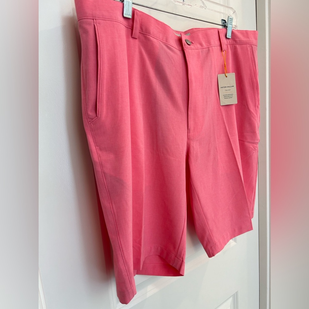 NEW Peter Millar Crown Sport Shackleford Performance Hybrid Shorts Pink - Picture 2 of 13